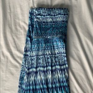 NWOT Blue tie-dye maxi skirt